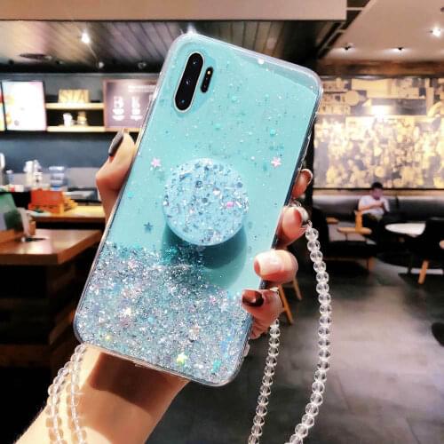 Crystal Lanyard Bling Ring Case for OPPO A9 2020 R11 R11s Plus R17 F11 Pro R15X Realme 6 5 Pro 3 X50 K1 find X X2 Cover Case