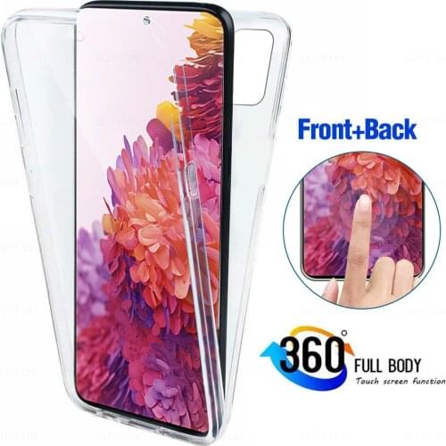 S20fe case 360 degree protect shell cover for samsung galaxy s20 fe s 20fe s21 plus ultra clear soft silicone shockproof coque
