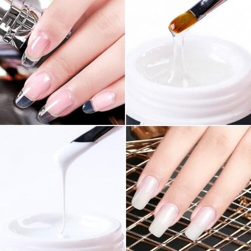 15ml Long Lasting Durable Fiber Builder Gel Nail Tool Nail Care Fiberglass Silk Nails Wrap For Gel Extension Stickers Set