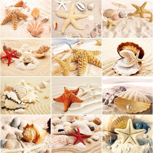 Evershine 5D DIY Diamond Painting Beach Scenery Cross Stitch Full Square Diamond Embroidery Seaside Mosaic Kit Handicrafts Gift