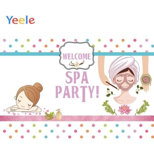 Yeele Summer Spa Party Mask Beautiful Girl Skin Care Photography Backgrounds Customized Photographic Backdrops for Photo Studio