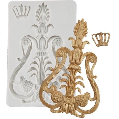 Crown Lace Cake Fondant Molds Cake Decorating Tools Silicone Mould DIY Pastry Kitchen Baking Accessories