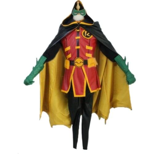 DC Comics Young Justice CosplayRed Robin Tim Drake Damian Timmy Halloween Uniform Cosplay Costume Custom Made Any Size