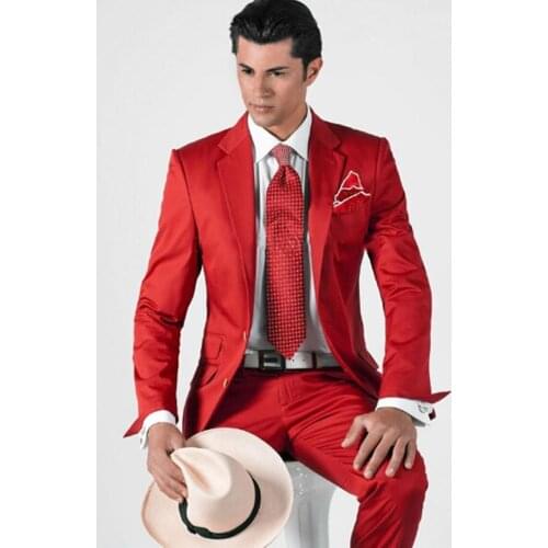 Handsome Groomsmen Notch Lapel Groom Tuxedos Mens Wedding Dress Man Jacket Blazer Prom Dinner (Jacket+Pants+Tie) K199