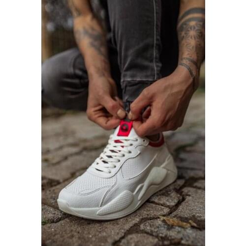 Knack Sneakers Shoes 606 White Red