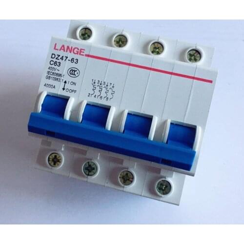 DZ47-63 400V 4000A 4P Miniature circuit breaker household Earth Leakage protector protect 32A 63A