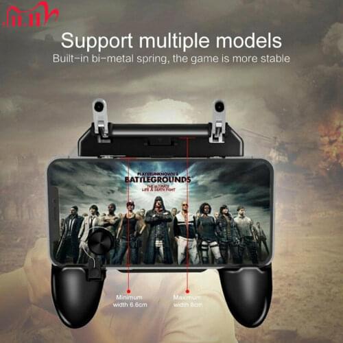 W11+ PUGB Mobile Game Controller Free Fire PUBG Mobile Joystick Gamepad Metal L1R1 Shooter Joystick for IOS Android Mobile Phone