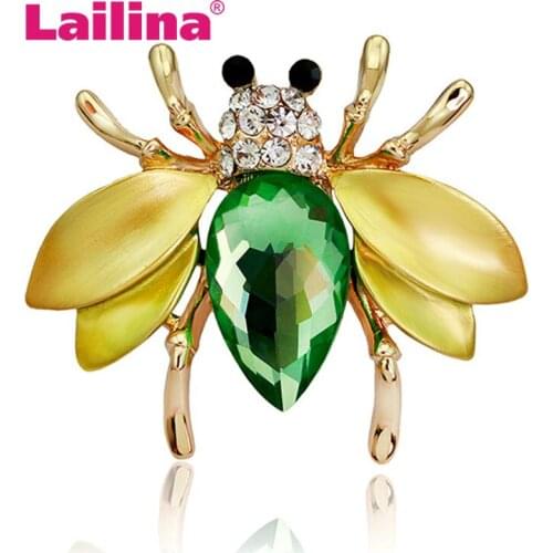 Fashion Jewelry Enameled yellow Bee Brooch Pin Gold And Silver Colors Animal Pin Womens Jewelry Brooches