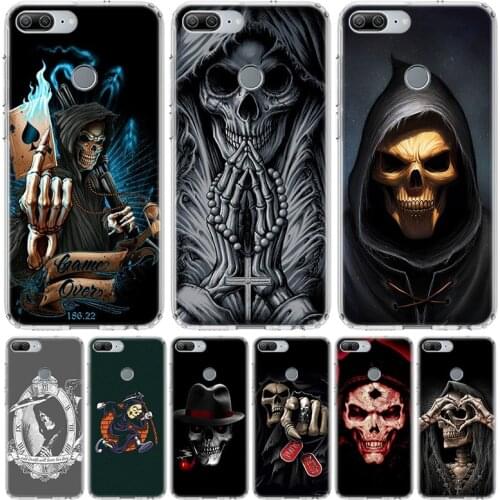 Grim Reaper Skull Skeleton Phone Case for Huawei Honor 10 9 20 7A 7X 8A 8S 8X 9X Lite Pro Y5 Y6 Y7 Y9S 2019 10i 20i Coque Cover