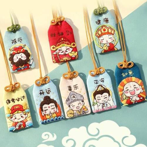 2020 DIY Embroidery kit, Sachet Pendant, Wishing Bag, Buddha Monk Amulet, Cross Stitch Needlework Handmade Art Friend gift