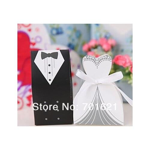 New Arrival Wedding Cady Boxes Groom &Bride Papery 2000pecs=1000pair Special Wedding Party Favors For Wedding Gust Gifts