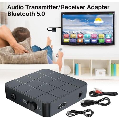 Bluetooth 5.0 Audio Transmitter Receiver Adapter 2 In1 Portable Wireless Audio Transceiver RX/TX Mode for TV Car Computer