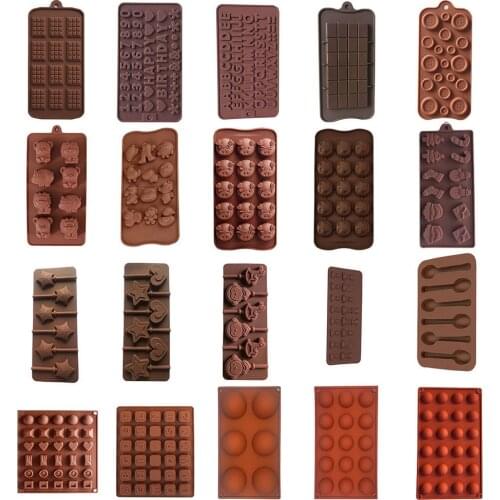 3D Silicone Chocolate Mold DIY Handmade Soap Form Fondant Molds Jelly Candy Bar Cake Decorating Tools Kitchen Baking Accessories