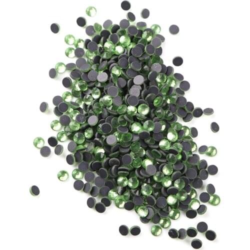 SS6-SS30 Peridot(lt.green) DMC Quality Mini Size Crystal DMC Flatback Hot Fix Rhinestones Glass Strass Hotfix Rhinestones