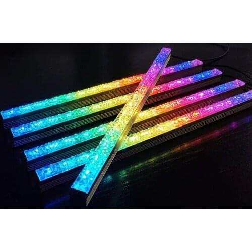 Addressable RGB LED Light Bar Desktop PC Case Diamond Lens ARGB PC Chassis Light Household Computer Safety Parts