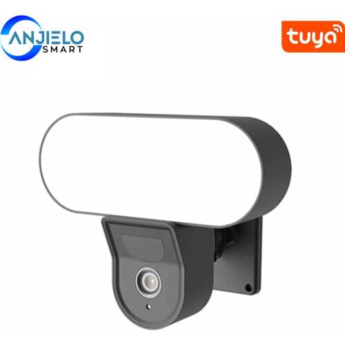 Smart Home 18W Tuya Floodlight WiFi Camera 1080P 2MP PIR Detection Two-Way Audio Night Vision LED Light Camera