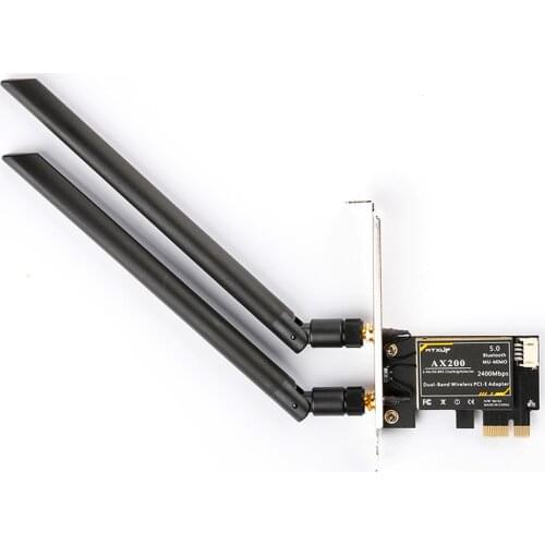 Intel AX200 Wifi Adapter 5 Ghz Wi-Fi Adapter AX200 Wi Fi Dongle 5Ghz Bluetooth Network Wifi 6 Card PCI Express Antenna for PC