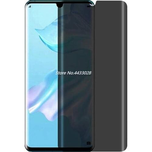 9D Full Coverage Privacy Screen Protector Tempered Glass For HuaWei P30 Pro Anti-Spy Fingerprint unlock Protective Film Glass