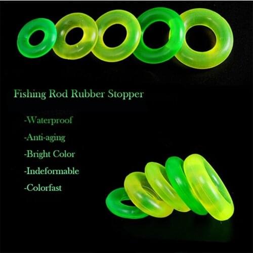 5pcs/lot Rod Clip 5 Size Outter Diameter 2.2cm 2.5cm 2.7cm 2.9cm 3.1cm O-Shape Rubber Stopper Fishing Tools Accessories Tackles