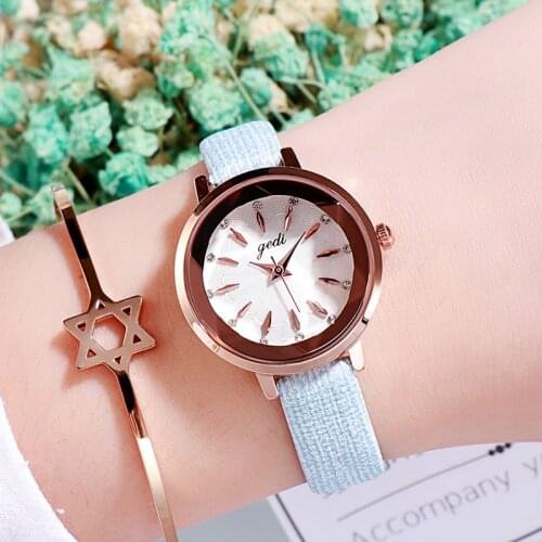 2020 Womens Watches Small Quartz Wristwatch Belt Korean Fashion&Casual Ladies Watches Students Wild Fashion Waterproof Clock