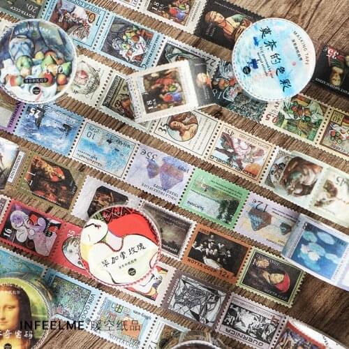 1 pcs/lot Cartoon Washi Tape DIY Japanese Paper world masterpiece Decorative Adhesive Tape/Masking Tape Stickers