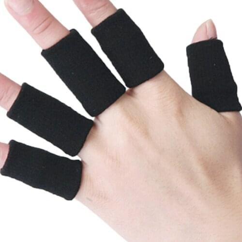 10pcs Stretchy Sports Finger Sleeves Arthritis Support Finger Wrap Guard Outdoor Basketball Beach Volleyball Finger Protection