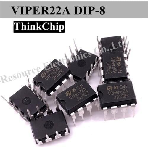 10 pcs) VIPER22A DIP-8 VIPER22 DIP 22A DIP-8 LOW POWER OFF LINE SMPS PRIMARY SWITCHER