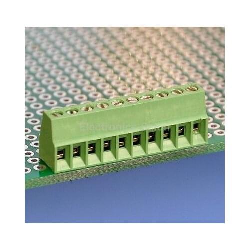 100pcs 10 Poles 2.54mm/0.1" PCB Universal Screw Terminal Block