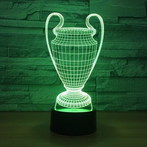 Cup Remote Control 3d Lamp Acrylic Crystal Creative Gifts Night Lights Childrens Birthday Party Atmosphere 3d Light Fixtures