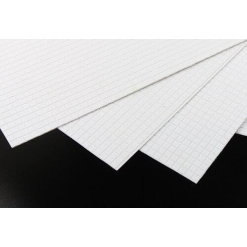 ABS20 4pcs ABS Styrene Plasticard Floor Wall brick Sheet 215mm x 300mm White Architectual