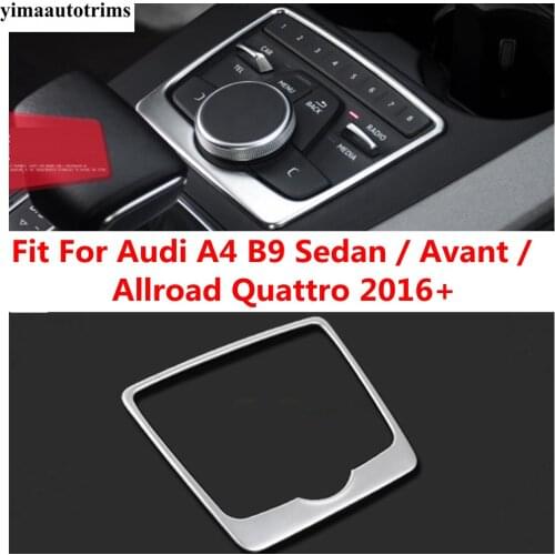 Yimaautotrims Auto Accessory Central Control Multimedia Button Cover Trim For Audi A4 B9 A5 Avant Allroad Quattro 2016 - 2020