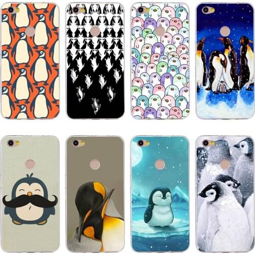 41H Penguin Party Silicone Soft Tpu Cover phone Case for xiaomi redmi 4a 6a 4x note 5a pro mi a1