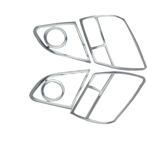 Car Exterior chrome For Nissan Qashqai J10 front headlights rear head lights lamp cover taillights trims 2006-2009