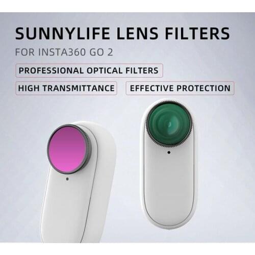 Sunnylife Lens Filter ND4 ND8 ND16 ND32 CPL MCUV ND Combo Filters Set For Insta360 GO 2 Action Camera Accessories