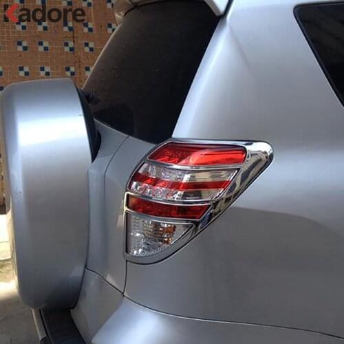 For Toyota RAV4 RAV 4 2009 2010 2011 Chrome TailLight Cover Trim Rear Lamp Light Frame Exterior Accessories Car Styling
