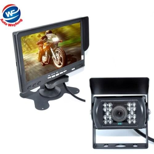 Factory Selling 18 IR Reverse Camera NEW 7" LCD Monitor Car Rear View Kit car camera BUS And Truck parking sensor 15M Or 20M
