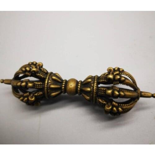 China brass Exorcism Vajra pestle small crafts statue
