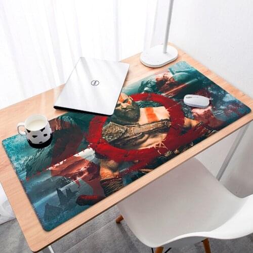 God Of War PC Gaming Mouse Pad 900x400mm HD design large mousepad Non-slip Durable Rubber Large Size Mouse Pad