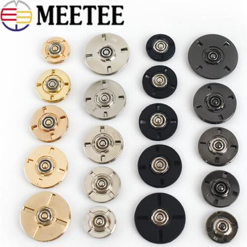 Meetee 10Set 10-31mm Concealed Metal Snap Button For Clothing Fastener Coat Buttons DIY Sewing Botones Garment Accessories D1-1