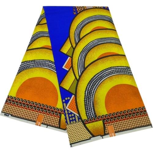 Fashion 6yards 100% Polyester Wax Print Fabrics Veritable 2021 High Quality Wax Print African Tissu Wax Wholesale S0602-8