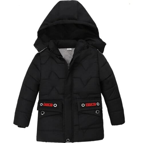 New Jacket for Boys Brand Hooded Winter Jackets For Teenagers Boys Thick Long Coat Kids Clothes
