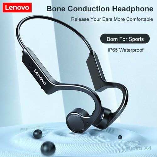 2021 New Lenovo X4 Bone Conduction Bluetooth 5.0 Earphone Sport Running Headset Waterproof Wireless Bluetooth Headphone with Mic
