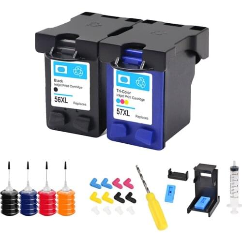 NEW Compatible Ink Cartridge for HP56 57 Deskjet 5150 450CI 5550 5650 7760 9650 PSC 1315 2110 2210 2410 Printer