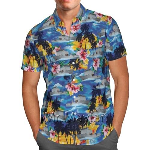Coconut N Flower 3D Printed Beach Hawaiian 2021 Summer Shirt Short Sleeve Shirt Streetwear Oversized Camisa Social Chemise Homme