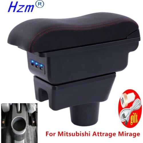 For Mitsubishi Mirage Armrest For Mitsubishi Attrage Mirage Car armrest Box interior Retrofit parts car accessories Storage box