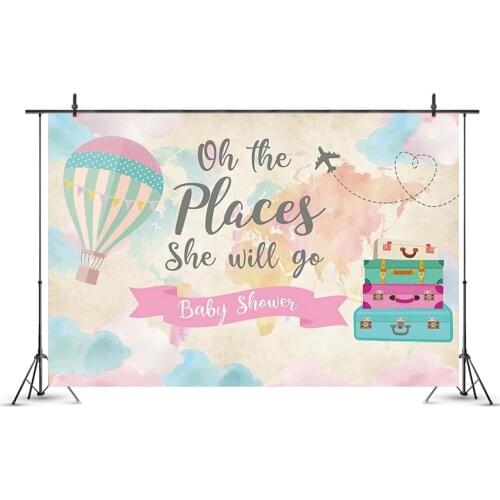 Happy Birthday Baby Shower Party Backdrop Photography Background Photo Booth Studio Decor