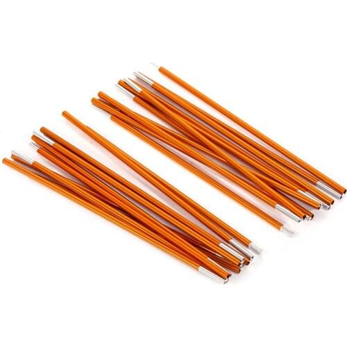 2pcs/ Set Camping Tent Rod Fiber Glass Aluminum Tent Rod Fiberglass Tent Poles Outdoor Travel Camp Tent Building Accessories Kit