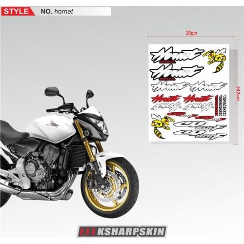 New Motorcycle Stickers Body Reflective Waterproof Body fuel tank tail box logo decals Kit set For Yamaha hornet cb600f cb 600f