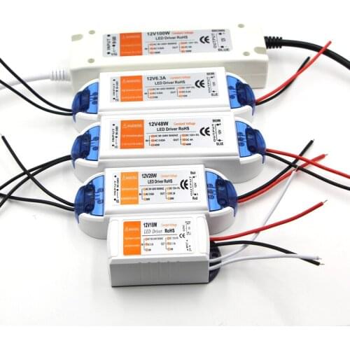 DC12V 18W 28W 48W 72W 100W Lighting Transformers High Quality LED Driver for LED Strip Lights 12V Power Supply Adapter