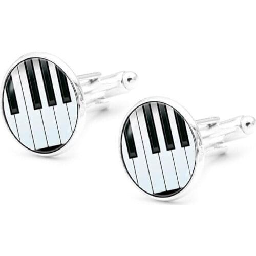 XK-5HXK0208 High Quality Piano Pattern French Suits Cufflinks Fashion Mens Shirts Sleeve Nails 5 Colors Cuff Link in Collection